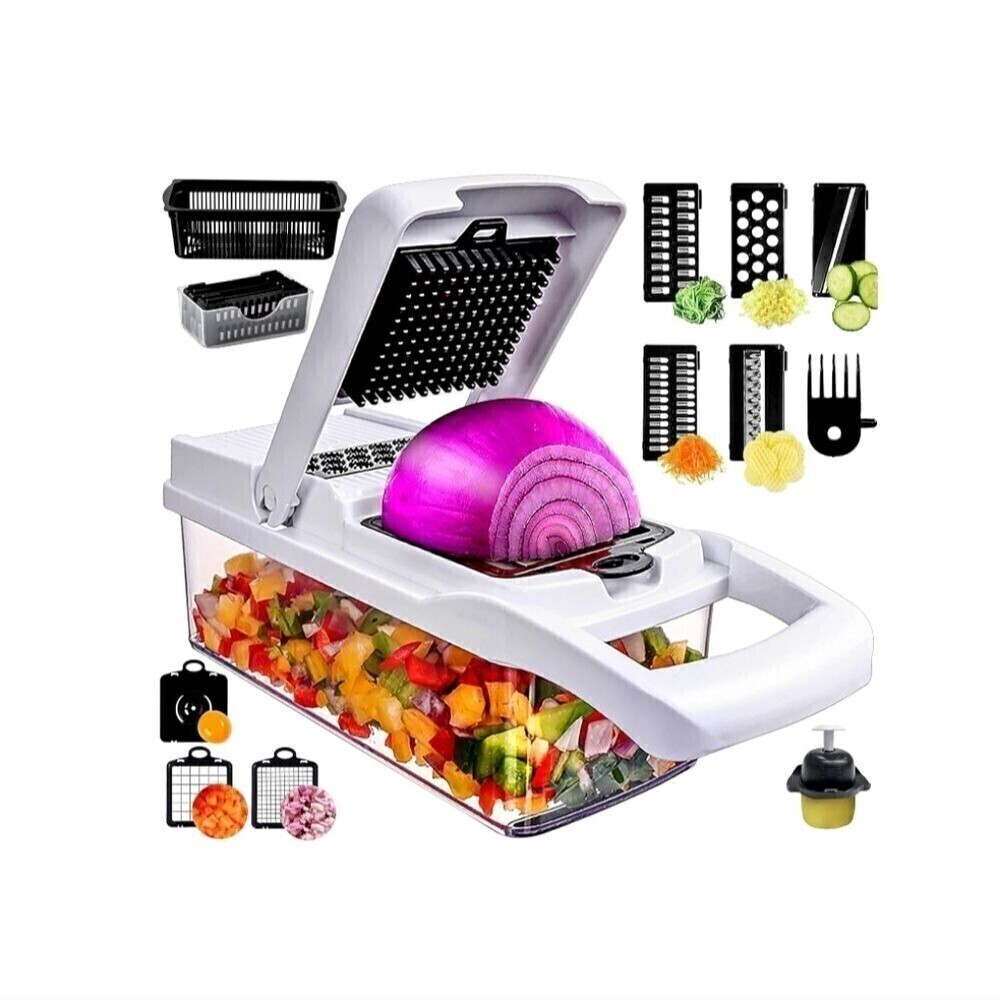 Vegetable Chopper Pro Multifunctional 15 in 1 Food NEW White